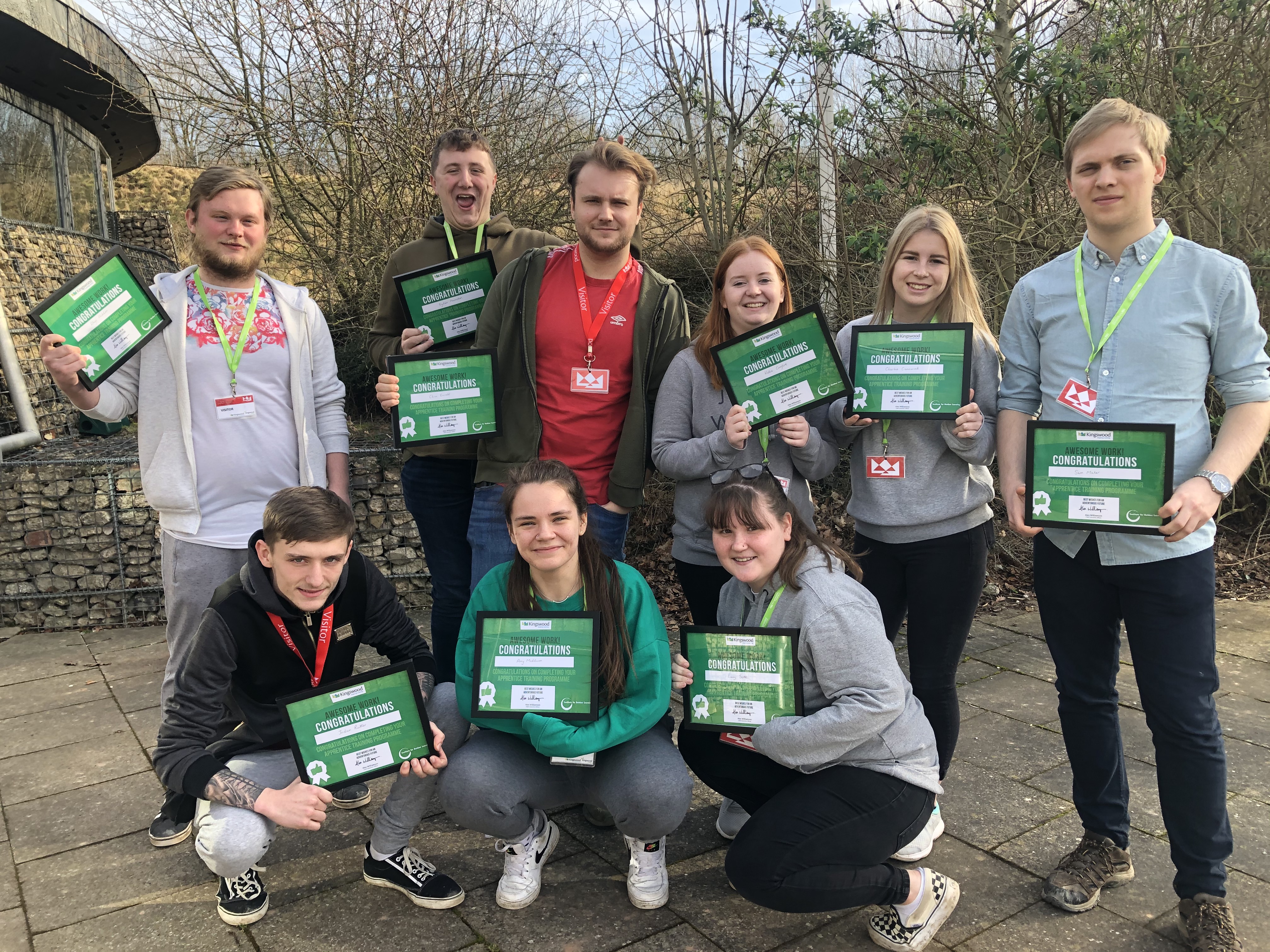 Some of the New Group of Kingswood and Locomotivation Apprentices